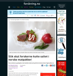 Forskning_no Slik skal norske forskere kutte saltet i norske matpakker _mai15